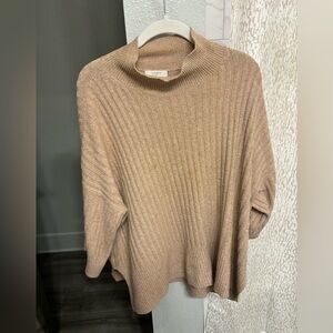 Loft Beige Quarter Sleeve Sweater